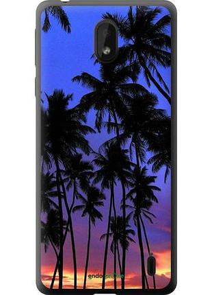 Чехол на nokia 1 plus пальмы "4324u-1677-10746"
