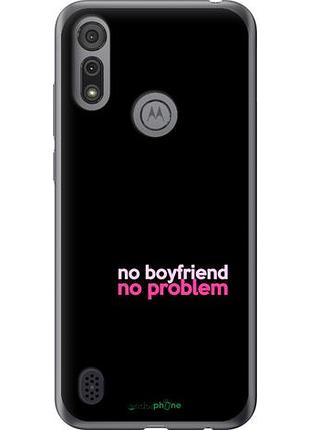 Чехол на motorola e6s no boyfriend no problem "4549u-2001-10746"