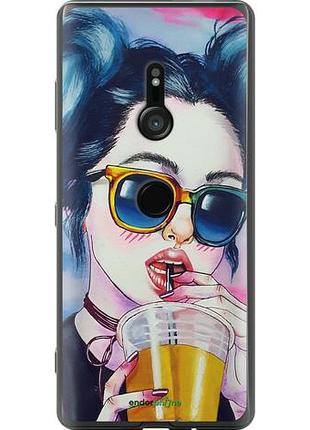 Чохол на sony xperia xz3 h9436 арт-дівчина в окулярах "3994u-1540-10746"