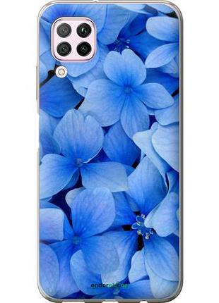 Чехол на huawei p40 lite синие цветы "526u-1887-10746"