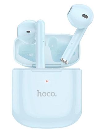 Наушники bluetooth беспроводные hoco ew19 plus с микрофоном light blue