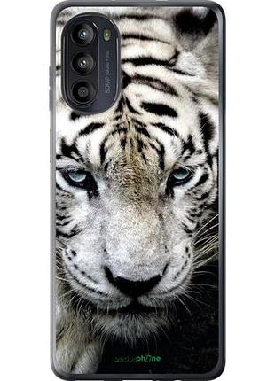 Чохол на motorola moto g52 грусний білий тигр "106u-2691-10746"