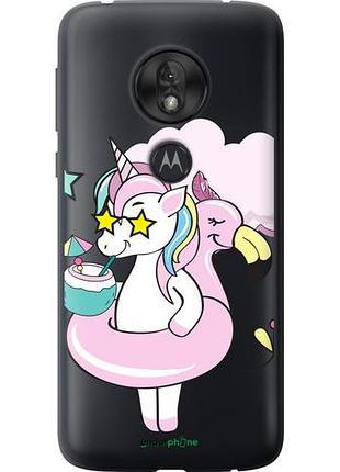 Чехол на motorola moto g7 play crown unicorn "4660u-1656-10746"