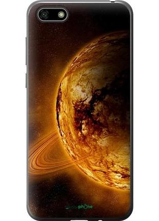 Чехол на huawei y5 2018 жёлтый сатурн "170u-1500-10746"