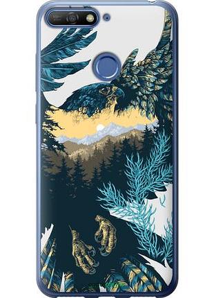 Чехол на huawei honor 7c арт-орел на фоне природы "3983u-1411-10746"