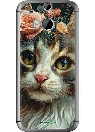Чехол на htc one m8 dual sim cats and flowers "6069u-55-10746"