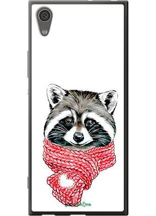 Чехол на sony xperia xa1 g3112 енот в шарфе "4688u-964-10746"