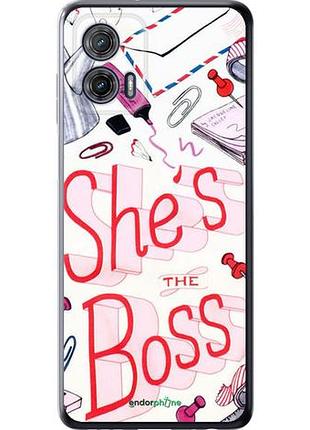 Чехол на motorola g73 she's the boss "4254u-3196-10746"