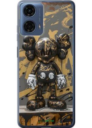 Чехол на motorola moto g24 power bronze kaws "6097u-3665-10746"