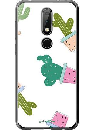 Чохол на nokia 6.1 plus кактуси в горщиках "3968u-1539-10746"