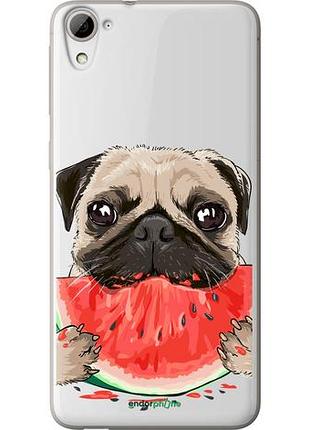 Чехол на htc desire 826 dual sim мопс и арбуз "4665u-312-10746"