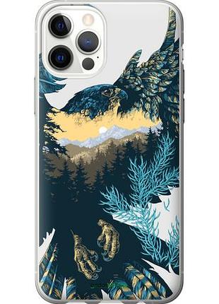 Чехол на iphone 12 pro арт-орел на фоне природы "3983u-2052-10746"