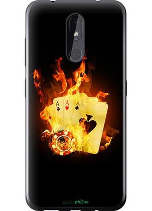 Чехол на nokia 3.2 горящие карты "839u-1705-10746"