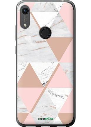 Чехол на huawei honor 8a мраморная симметрия "4344u-1635-10746"