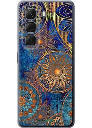 Чехол на infinix hot 50 4g золотой узор "678u-3820-2448"