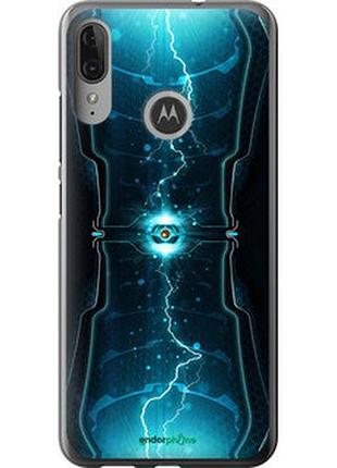 Чехол на motorola moto e6 plus молнии в цилиндре "120u-1780-2448"