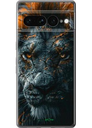 Чехол на google pixel 7 pro пламенный лев "6153u-3031-2448"