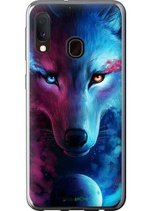 Чехол на samsung galaxy a20e a202f арт-волк "3999t-1709-2448"