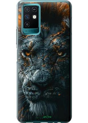 Чехол на infinix note 10 пламенный лев "6153u-2763-2448"