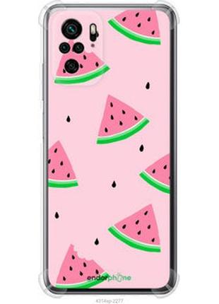 Чехол на xiaomi poco m5s розовый арбуз "4314sp-3117-2448"