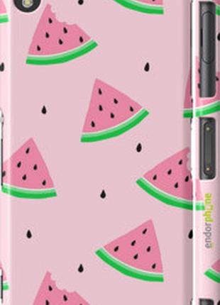 Чехол на sony xperia z3 d6603 розовый арбуз "4314c-58-2448"