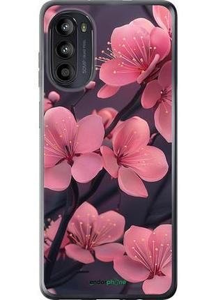 Чехол на motorola moto g52 пурпурная сакура "6075u-2691-10746"