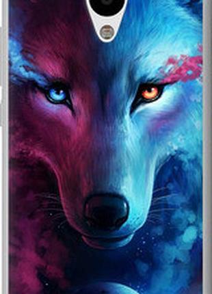 Чехол на meizu m3 арт-волк "3999t-272-2448"