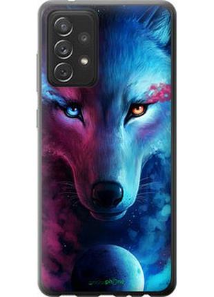 Чехол на samsung galaxy a72 a725f арт-волк "3999t-2247-2448"