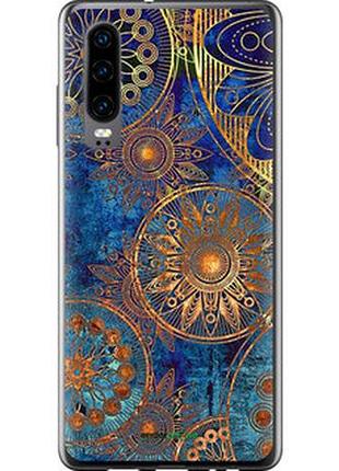 Чехол на huawei p30 золотой узор "678u-1622-2448"