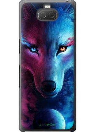 Чехол на sony xperia 10 i4113 арт-волк "3999t-1688-2448"