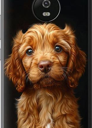 Чехол на motorola moto g5 cocker spaniel на черном фоне "6137u-832-10746"
