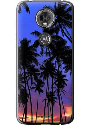 Чехол на motorola moto e5 plus пальмы "4324u-1412-10746"