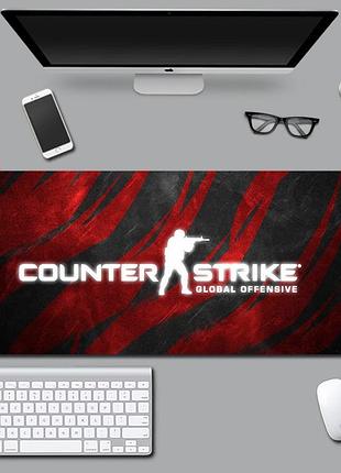Большой коврик для мышки и клавиатуры counter-strike 900*400*3 мм
