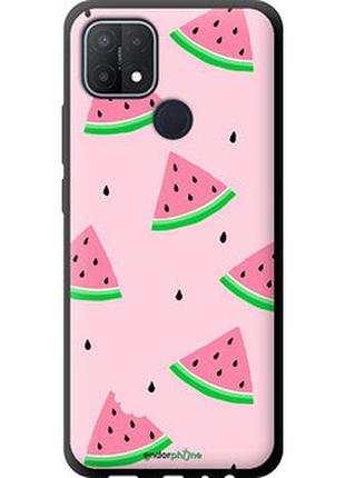 Чехол на oppo a15s розовый арбуз "4314b-2527-2448"