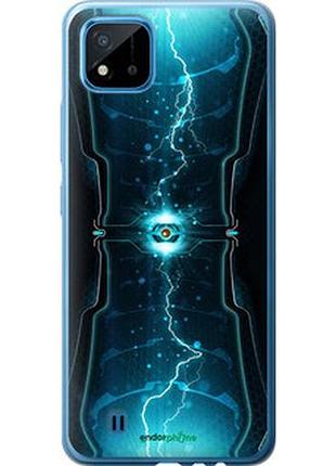 Чехол на realme c11 2021 молнии в цилиндре "120t-2485-2448"
