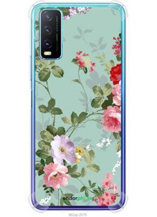 Чехол на vivo y20 цветочные обои 2 "862sp-2078-2448"