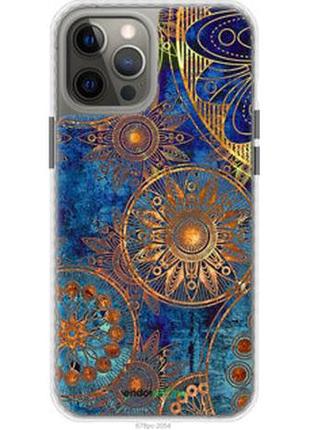 Чехол на iphone 12 pro max золотой узор "678pc-2054-2448"