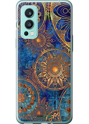 Чохол на oneplus nord 2 золотий візерунок "678u-2468-2448"