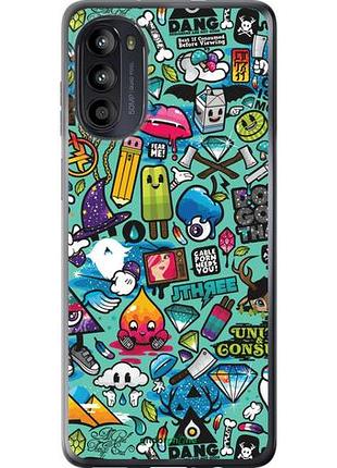 Чехол на motorola moto g52 стикер бомбинг 1 "693u-2691-10746"