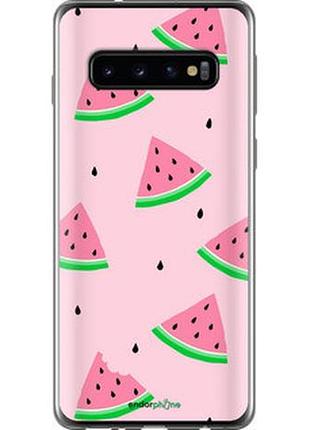 Чехол на samsung galaxy s10 розовый арбуз "4314u-1640-2448"