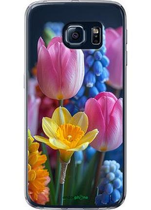 Чехол на samsung galaxy s6 g920 весенние цветы "6058u-80-2448"