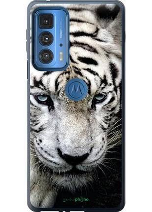 Чохол на motorola edge 20 pro грусний білий тигр "106u-2662-10746"