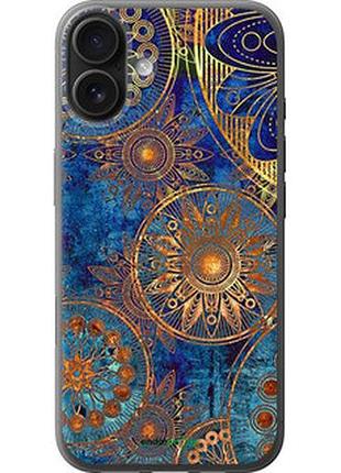 Чехол на iphone 16 plus золотой узор "678u-3714-2448"