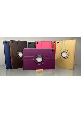 Шкіряний чохол книжка 360 для samsung galaxy tab a9 x110 / x115 фиолетовый