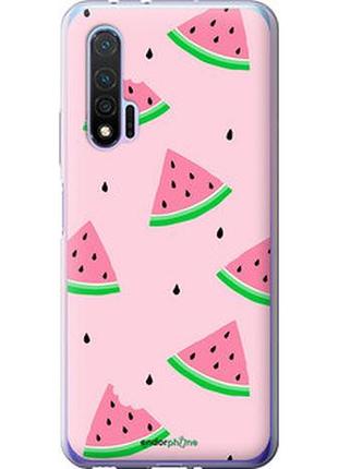 Чехол на huawei nova 6 розовый арбуз "4314u-1821-2448"