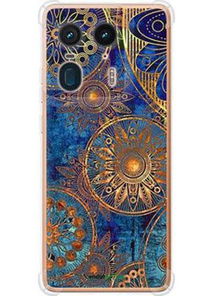 Чехол на motorola moto x50 ultra золотой узор "678sp-3866-2448"