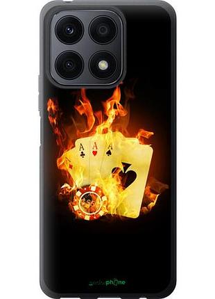 Чехол на huawei honor x8a горящие карты "839u-2963-10746"