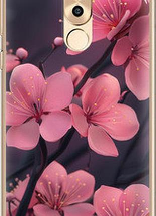 Чехол на huawei honor 6x пурпурная сакура "6075u-460-2448"