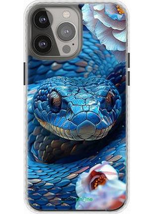 Чехол на iphone 13 pro max blue snake "6079pm-2371-2448"