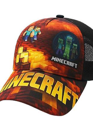 Детская сетчатая кепка sport line с рисунком minecraft